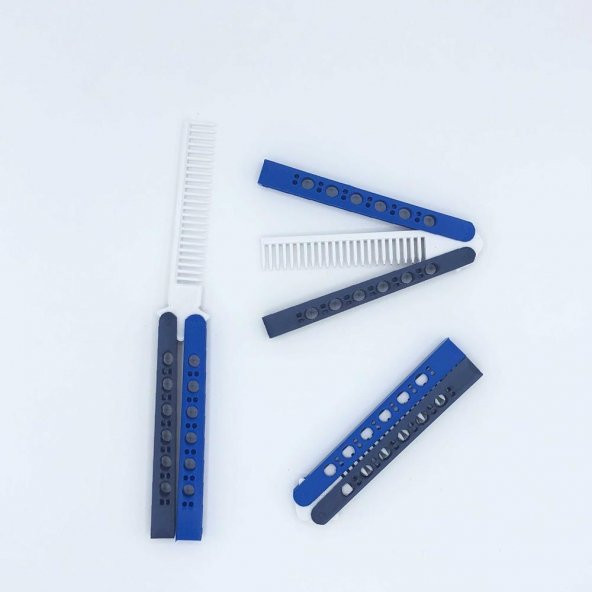Taraftar Fanatik Kelebek Şeklinde Bıçak Plastik Tarak Saç Tarama Stres Atma - 10