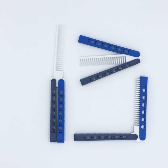 Taraftar Fanatik Kelebek Şeklinde Bıçak Plastik Tarak Saç Tarama Stres Atma - 11