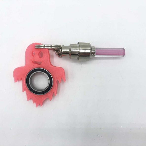 Hayalet Şekilli Led Işıklı Keyrambit Dönebilen Anahtarlık Keyrambit Rulmanlı Plastik Işık - 12