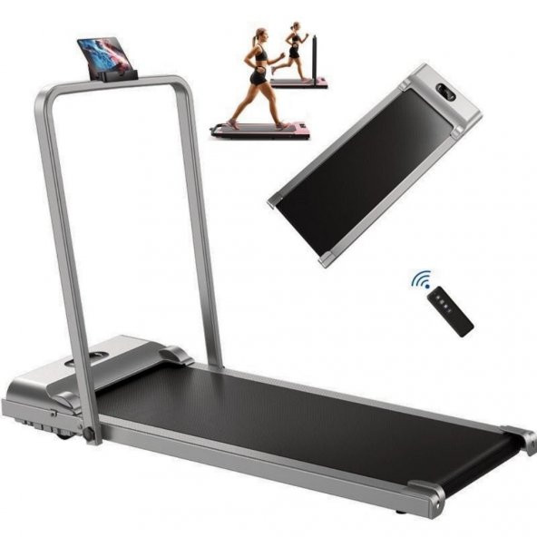 Yürüme Koşu Bandı 7 Katmanlı 100kg Taşıma Uzaktan Kumandalı Portatif Katlanabilir Koşu Cihazı Aleti - 8