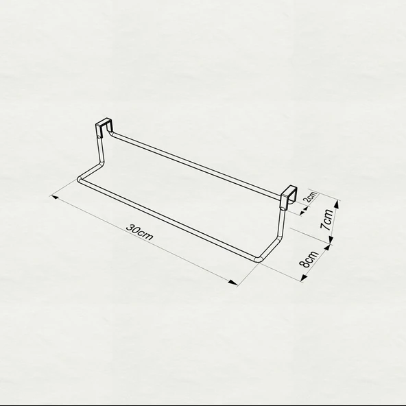 TEKNOTEL DOLAP KAPAĞINA GEÇMELİ ASKILIK&HAVLULUK MAT SİYAH SF260 - 4