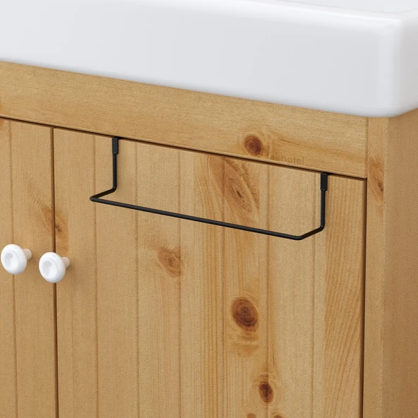 TEKNOTEL DOLAP KAPAĞINA GEÇMELİ ASKILIK&HAVLULUK MAT SİYAH SF260 - 2