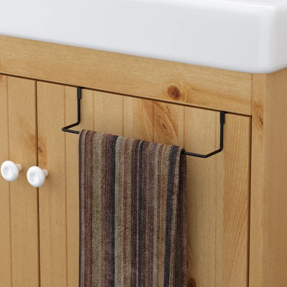 TEKNOTEL DOLAP KAPAĞINA GEÇMELİ ASKILIK&HAVLULUK MAT SİYAH SF260