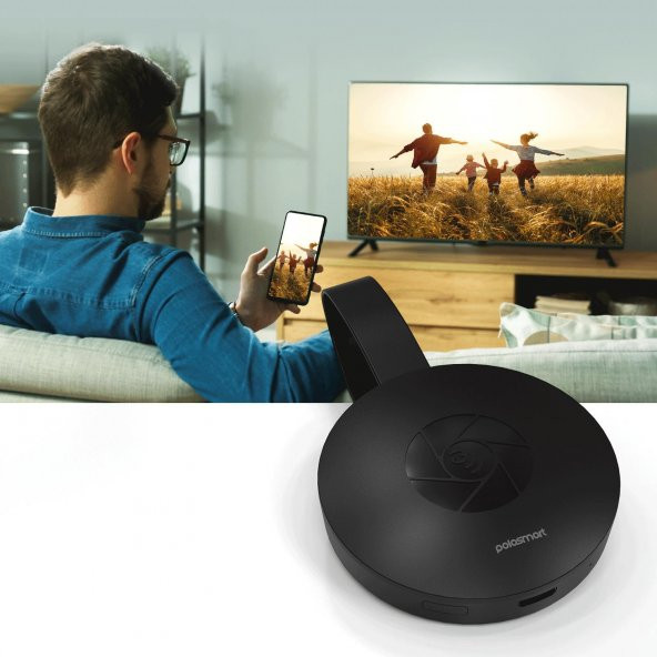 Polosmart PSH09 Kablosuz HDMI Ses ve Görüntü Aktarıcı Siyah - Resim 3