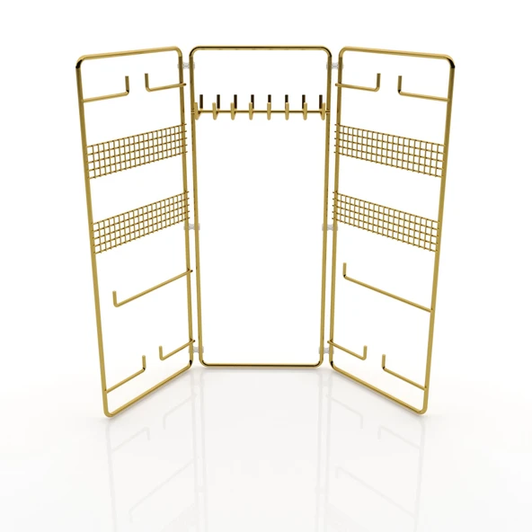 TEKNOTEL TAKI AKSESUAR STANDI DEKORATİF ORGANİZER GOLD EG210 - 3