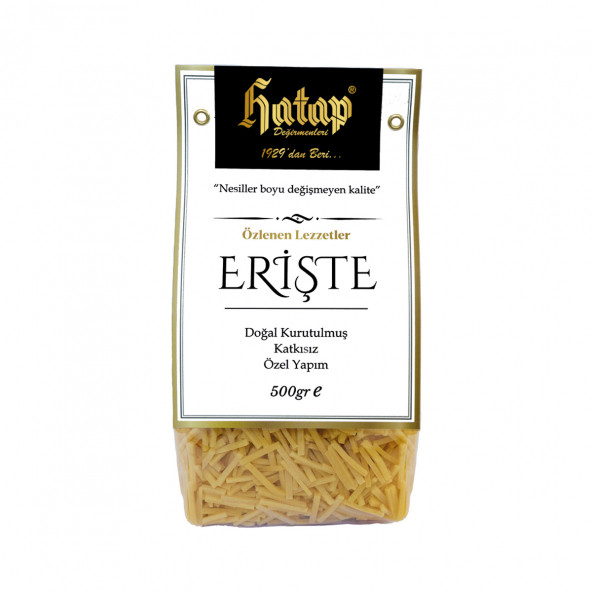 Hatap Katkısız Elde Kesim Erişte 500 GR