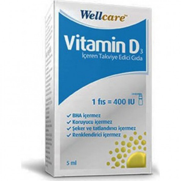 Wellcare Vitamin D3 400 Iu 5 Ml Sprey
