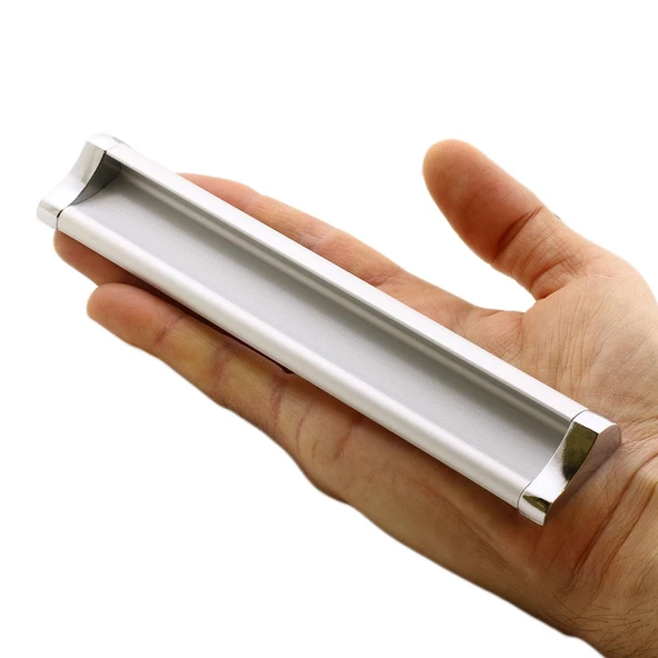 Plus Mobilya Mutfak Dolap Dolabı Kapak Çekmece Kulpu Kulbu (160 MM-16.0 CM) Mat Krom Metal Kulpları - 5