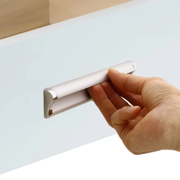 Plus Mobilya Mutfak Dolap Dolabı Kapak Çekmece Kulpu Kulbu (160 MM-16.0 CM) Mat Krom Metal Kulpları - 3