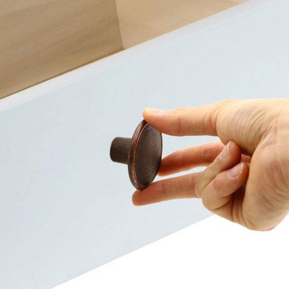 Düğme Çekmece Dolap Kapak Kulpu Kulbu Antik Gümüş Metal Kulp - 6