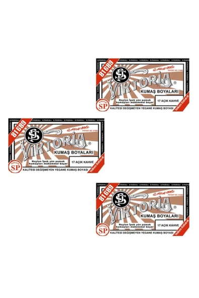 Kumaş Boyası 17 Kahve Açık X 3 Adet