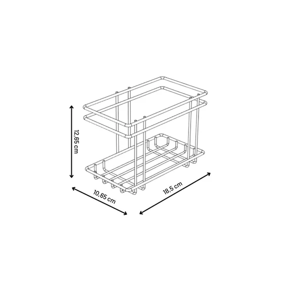 TEKNOTEL YAPIŞKANLI 2 ADET BANYO&MUTFAK RAFI MAT SİYAH ST316 - 3