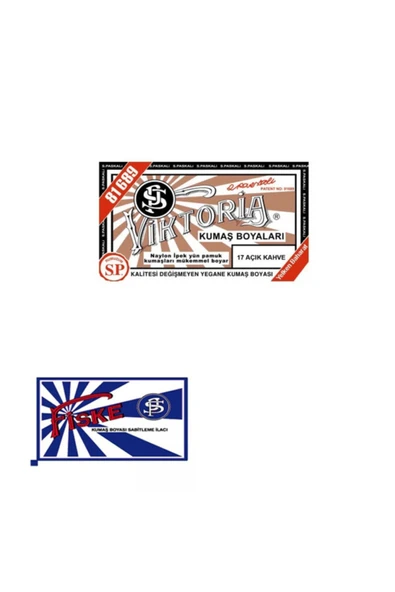 Kumaş Boyası Açık Kahve 10 Gr Paket + Fiske