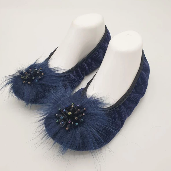 Taşlı Ev Babeti Ve Patik Lacivert Renk - 7