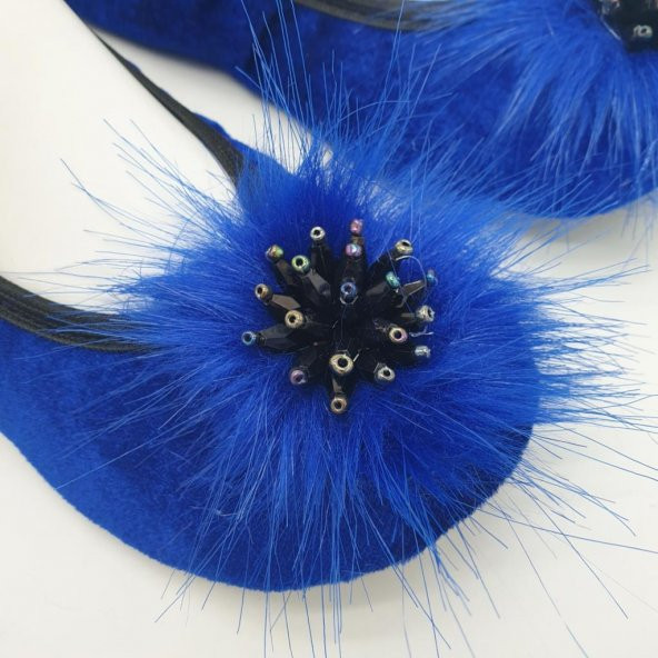 Taşlı Ev Babeti Ve Patik Mavi Renk - 3