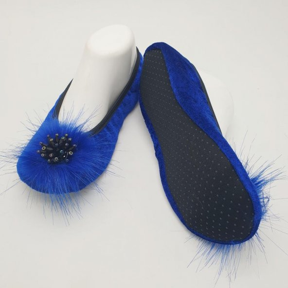 Taşlı Ev Babeti Ve Patik Mavi Renk - 5