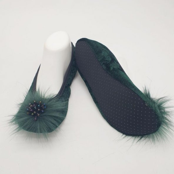 Taşlı Ev Babeti Ve Patik Yeşil Renk - 3