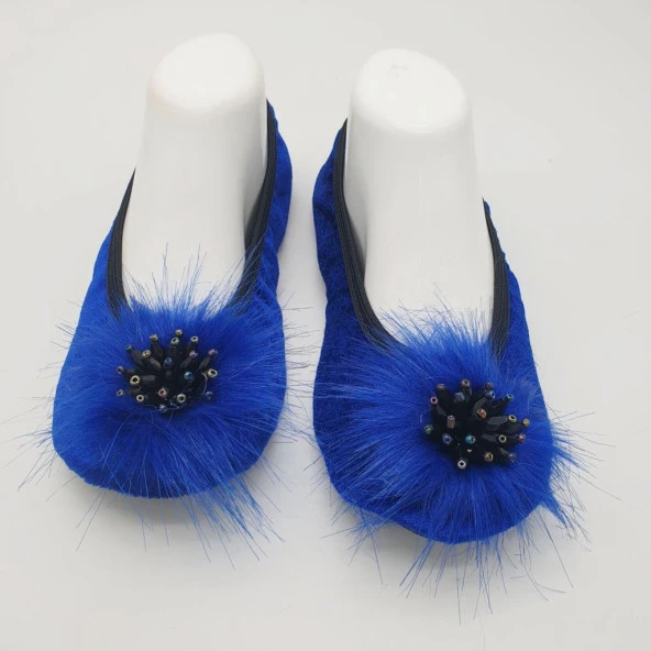 Taşlı Ev Babeti Ve Patik Mavi Renk - 7