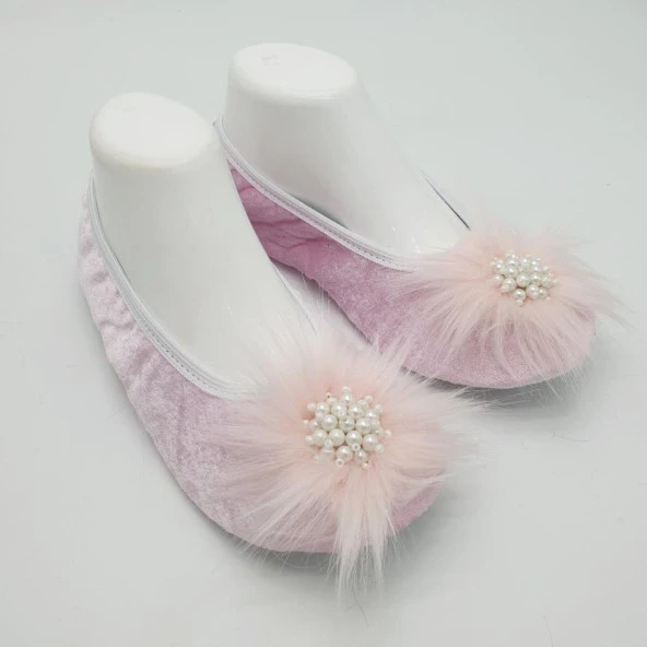 Taşlı Ev Babeti Ve Patik Pudra renk - 6