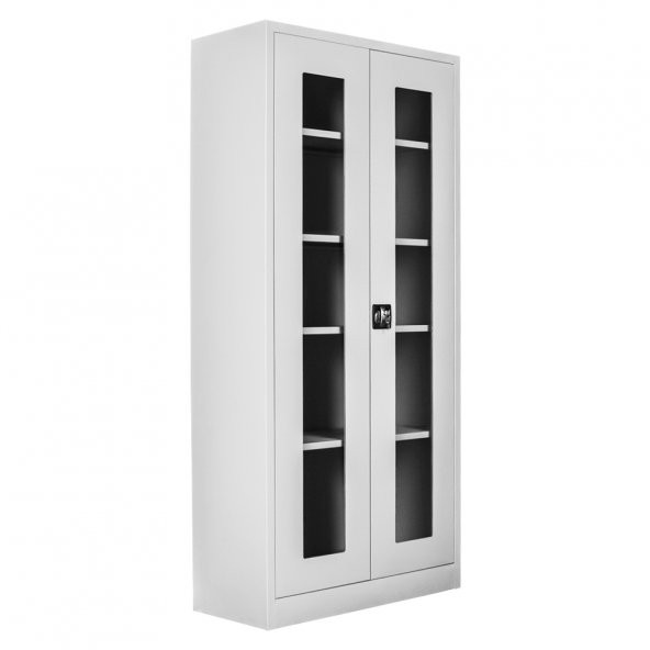 Jessan Ofis 198 lik Camlı Dosya Dolabı Gri - 2