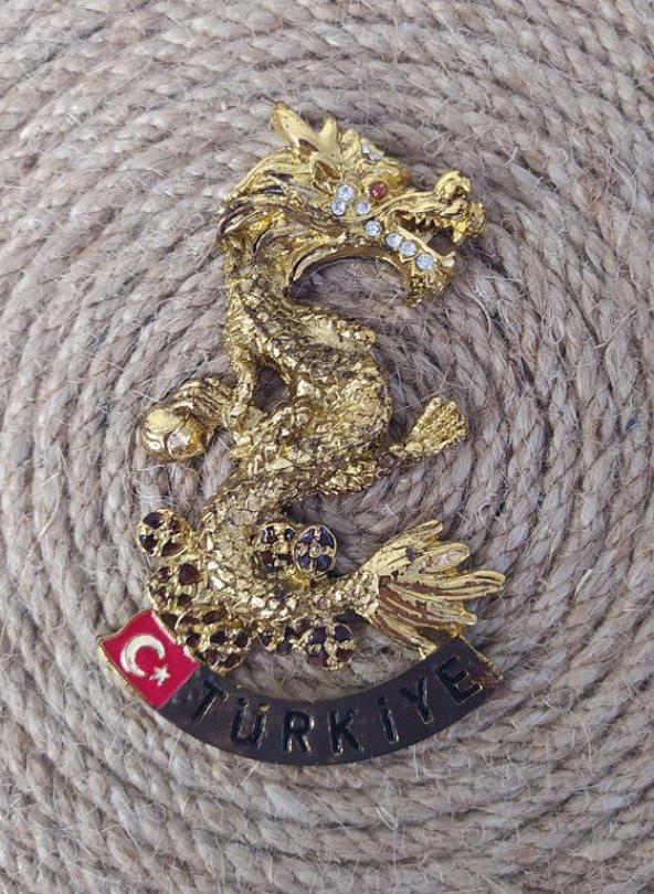 Magnet Ejderha Metal Swaroski Taşlı Buzdolabı Süsü Ev Dekorasyon - 2