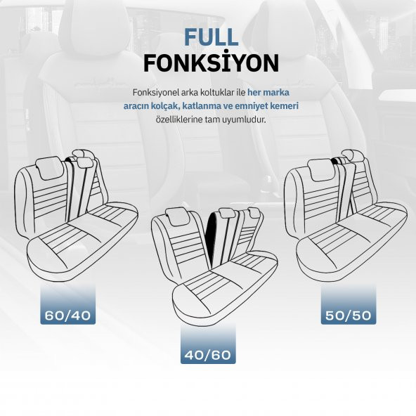 Otom Comfortline Design Premium Oto Koltuk Kılıfı - 11