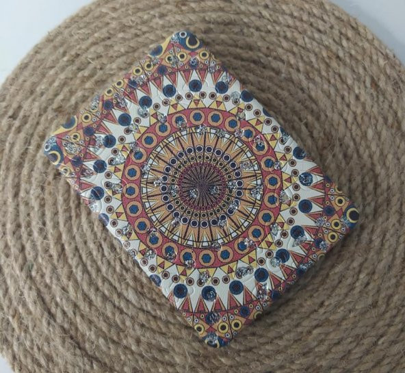 Ayna Cep Çanta Makyaj Aynası Büyüteç Desenli Dikdörtgen Ayna 13616 - Resim 2