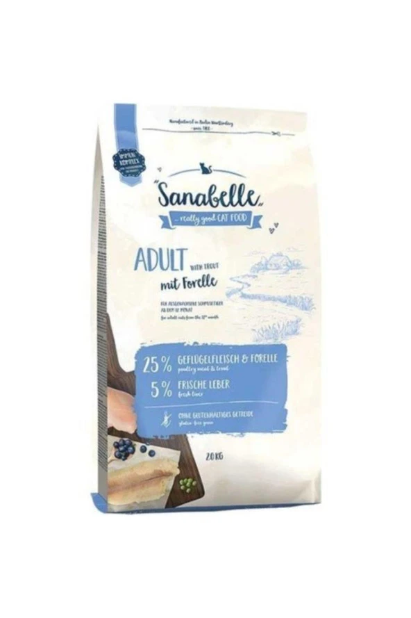 Sanabelle Balıklı Adult Forelle Alabalıklı Yetişkin Tahılsız Kedi Maması 2 Kg