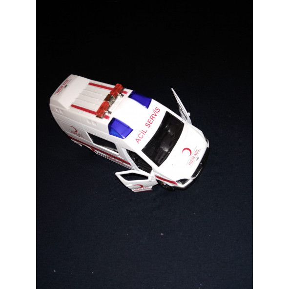 acıl servis ambulans metal oyuncak - 2