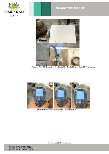 Pamukkale Thermolac 600 Derece Isıya Dayanıklı Boya 2.5 Kg Metalik Gri - Resim 7