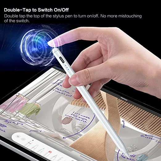 İPad Mini 6.Nesil Avuç Reddetmeli Eğim Duyarlı Dokunmatik Kalem - 4