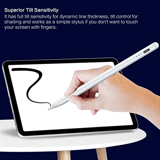 İPad Mini 6.Nesil Avuç Reddetmeli Eğim Duyarlı Dokunmatik Kalem - 2