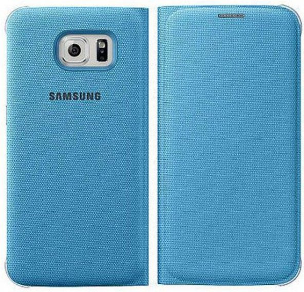 Samsung S6 Kartlıklı Kılıf Tekstil Mavi EF-WG920BLEGWW - 6