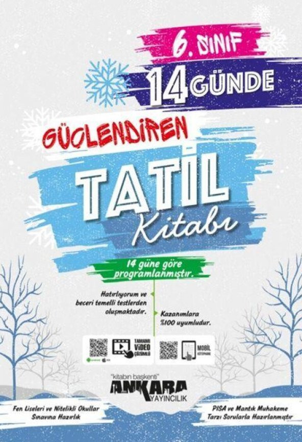 6. Sınıf 14 Günde Güçlendiren Tatil Kitabı Ankara Yayıncılık