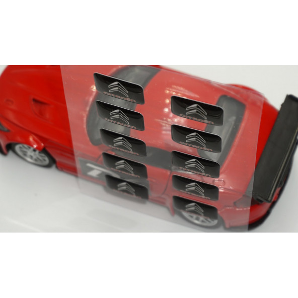 Citroen Yeni Nesil Logo 3D Cam Açma Torpido Konsol Ayna Çıkartma Seti - 3