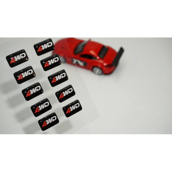 Arazi Off Road Suv 4WD Logo 3D Cam Açma Torpido Konsol Ayna Çıkartma Seti