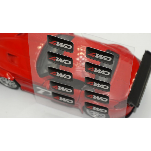 Arazi Off Road Suv 4WD Logo 3D Cam Açma Torpido Konsol Ayna Çıkartma Seti - 3