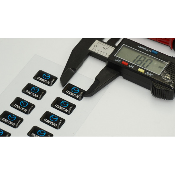 Mazda Logo 3D Cam Açma Torpido Konsol Ayna Çıkartma Seti - Resim 4