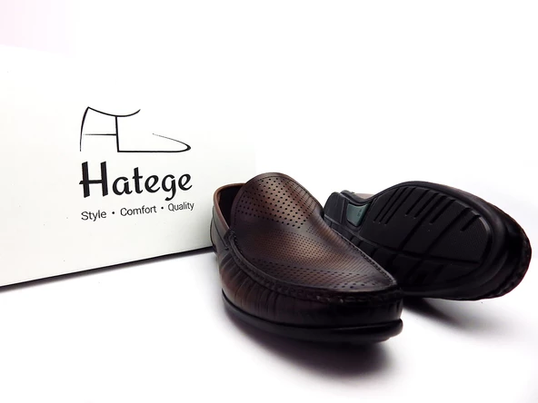Hatege Pedro Dark Brown Hakiki Deri Erkek Ayakkabı - 4