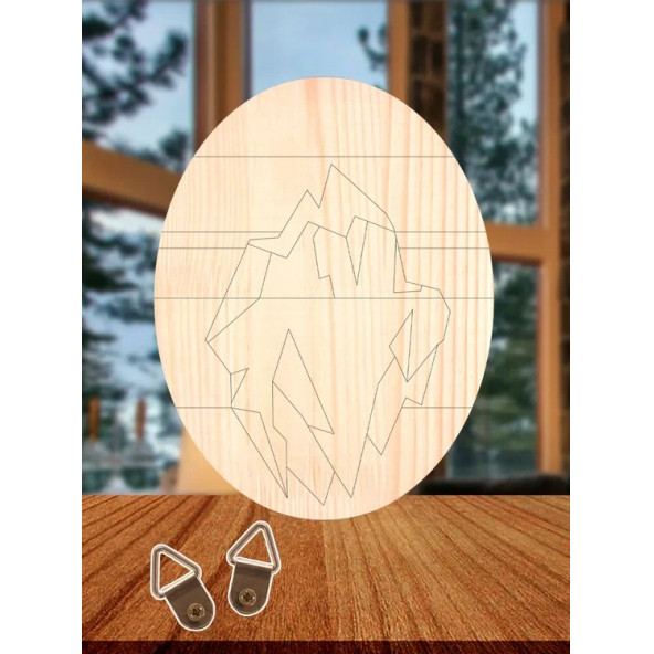 Painting on a wood 450 g. Iceberg - 2