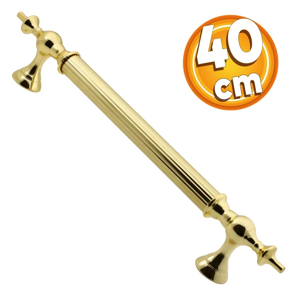 Çukurca Sürgülü Kapı Çekme Kolu Tutma Kulpu Kulbu Çelik Dış Kapı Tutamağı Kol Gol Altın 40 Cm