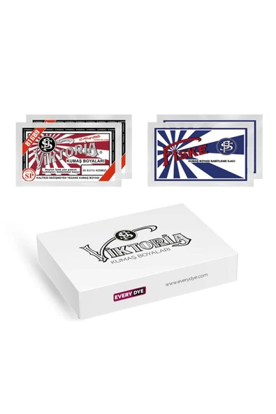 Kumaş Boyası Koyu Kırmızı 2 Pk + Fiske Sabitleme 2 Pk ürün görseli 1