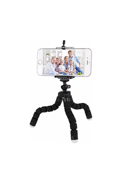 Süngerli Ahtapot Tripod Telefon Tutucu Mavi 27 cm - 7
