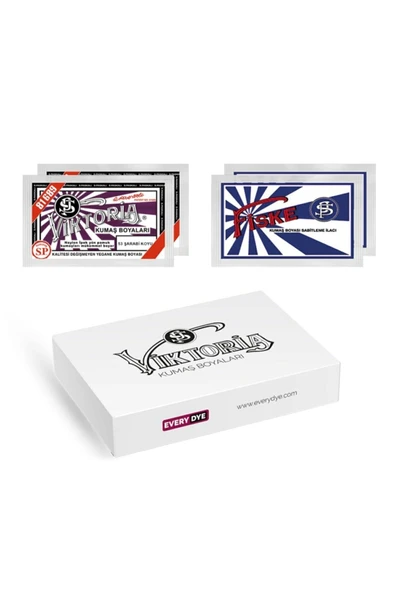 Kumaş Boyası Şarabi Koyu 2 Pk + Fiske Sabitleme 2 Pk ürün görseli 1