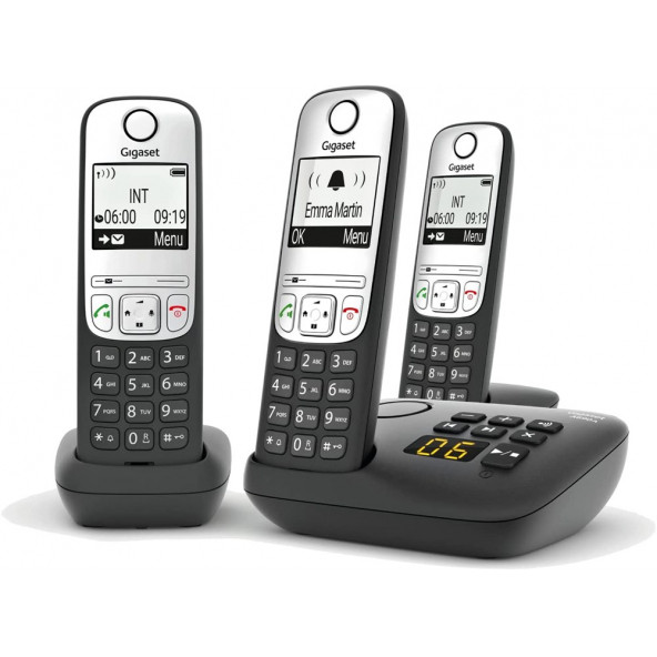 Gigaset A690A Trio 3 Ahizeli Telesekreterli Telsiz Telefon