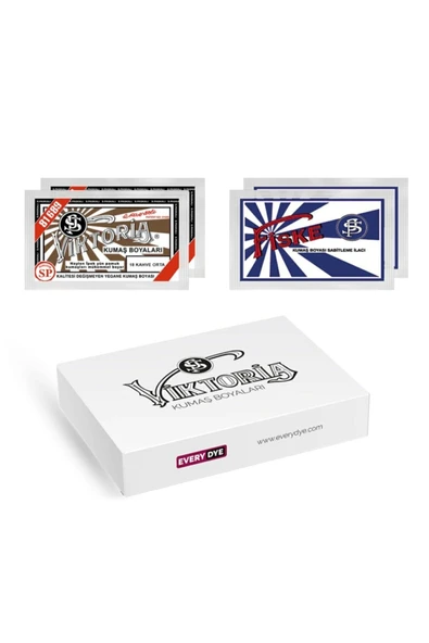 Kumaş Boyası Orta Kahve 2 Paket + Sabitleme 2 Paket ürün görseli 1