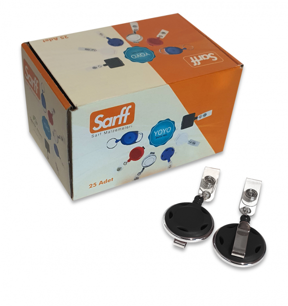 SARFF YUVARLAK KANCALI LÜX SİYAH YOYO - 25ADET - 5