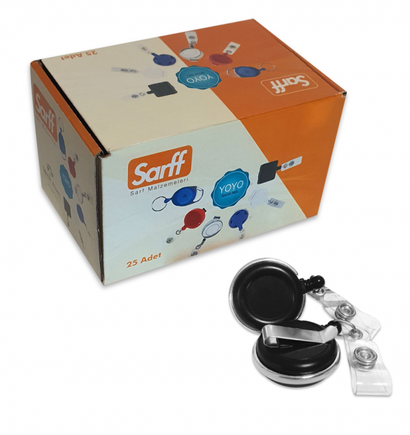 SARFF YUVARLAK KANCALI LÜX SİYAH YOYO - 25ADET - 6