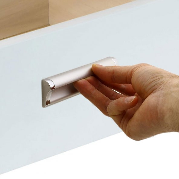 Mobilya Dolap Kapak Çekmece Kulpu Kulbu 128 mm Mat Krom Metal Kulp - Resim 3