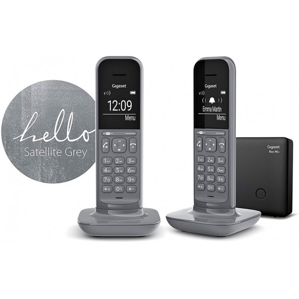 Gigaset CL390 Duo 2 Ahizeli Telsiz Telefon Satellite Grey
